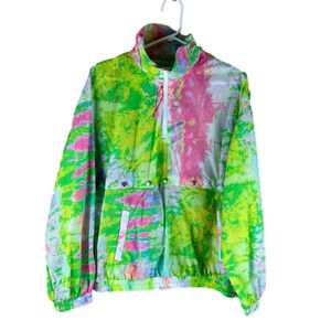 Nwt Urban Outfitters Multi Colour 2 way  Windbreaker Rain Jacket